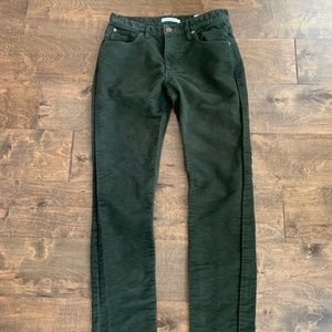 Billy Reid Moleskin Jeans Green Sz 32 MSL -ALA RN-113 814 Heavyweight Cotton
